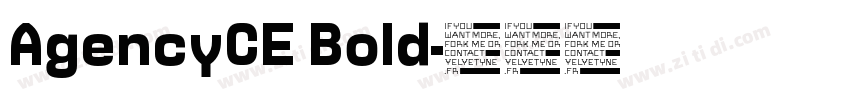 AgencyCE Bold字体转换